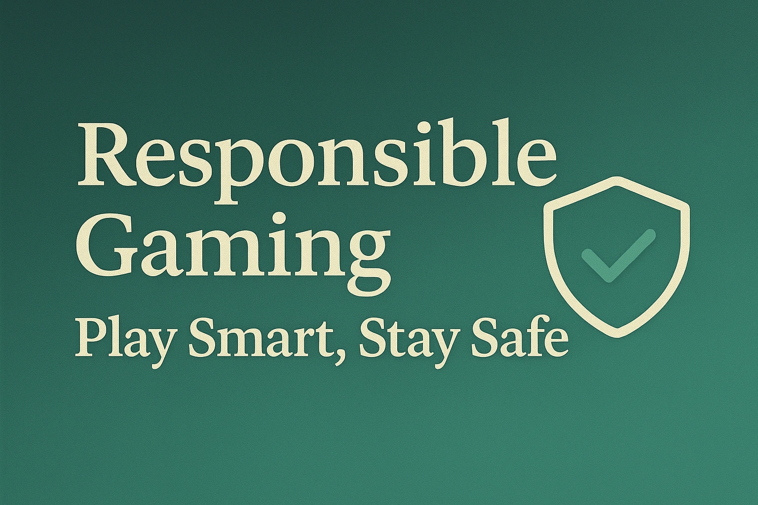 Responsible Gaming — Play Smart, Stay Safe