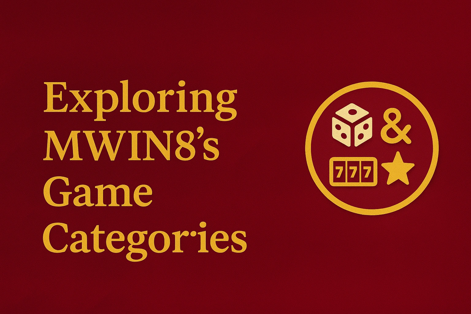 Exploring MWIN8’s Game Categories