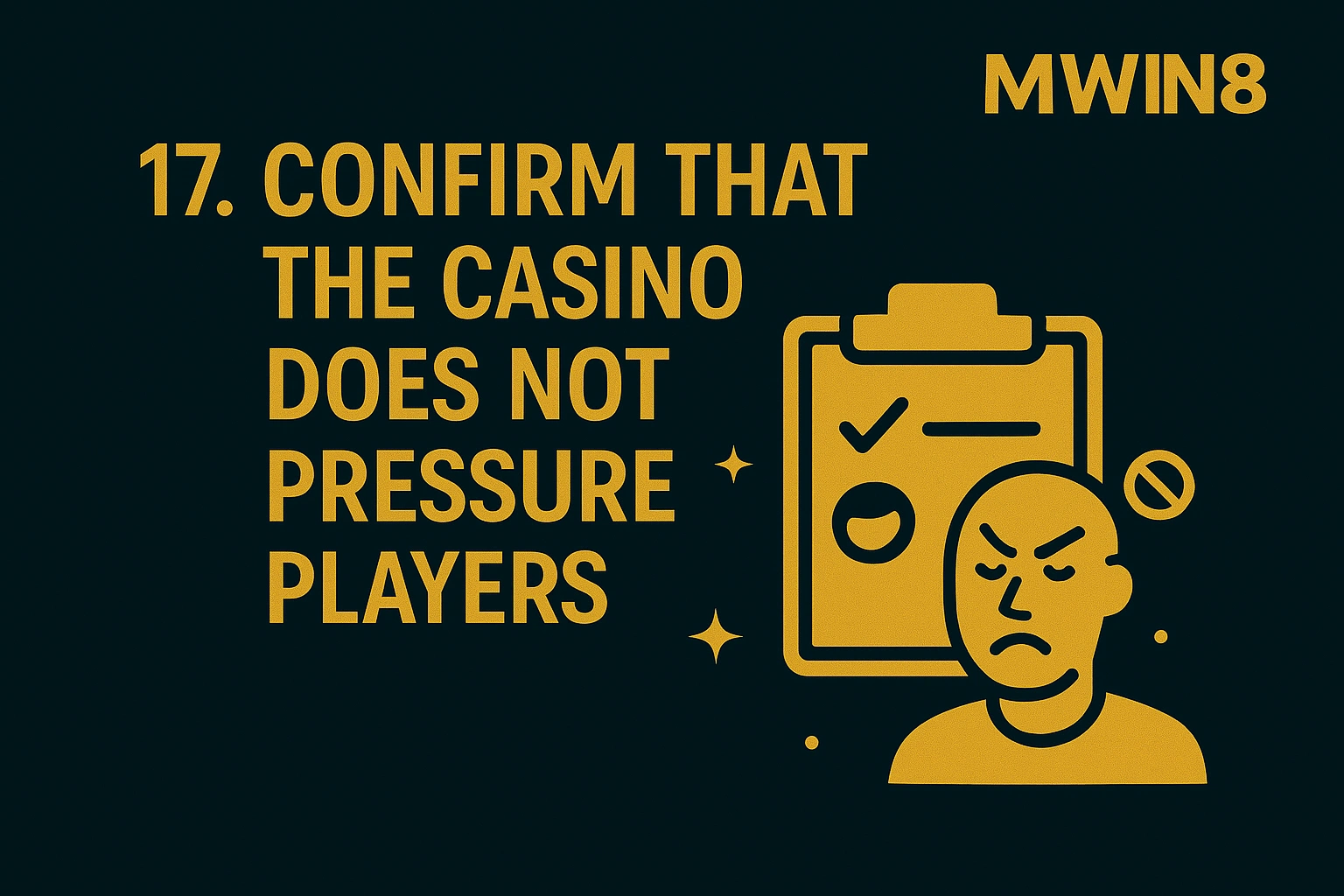 No-pressure icon showing non-aggressive casino behavior.