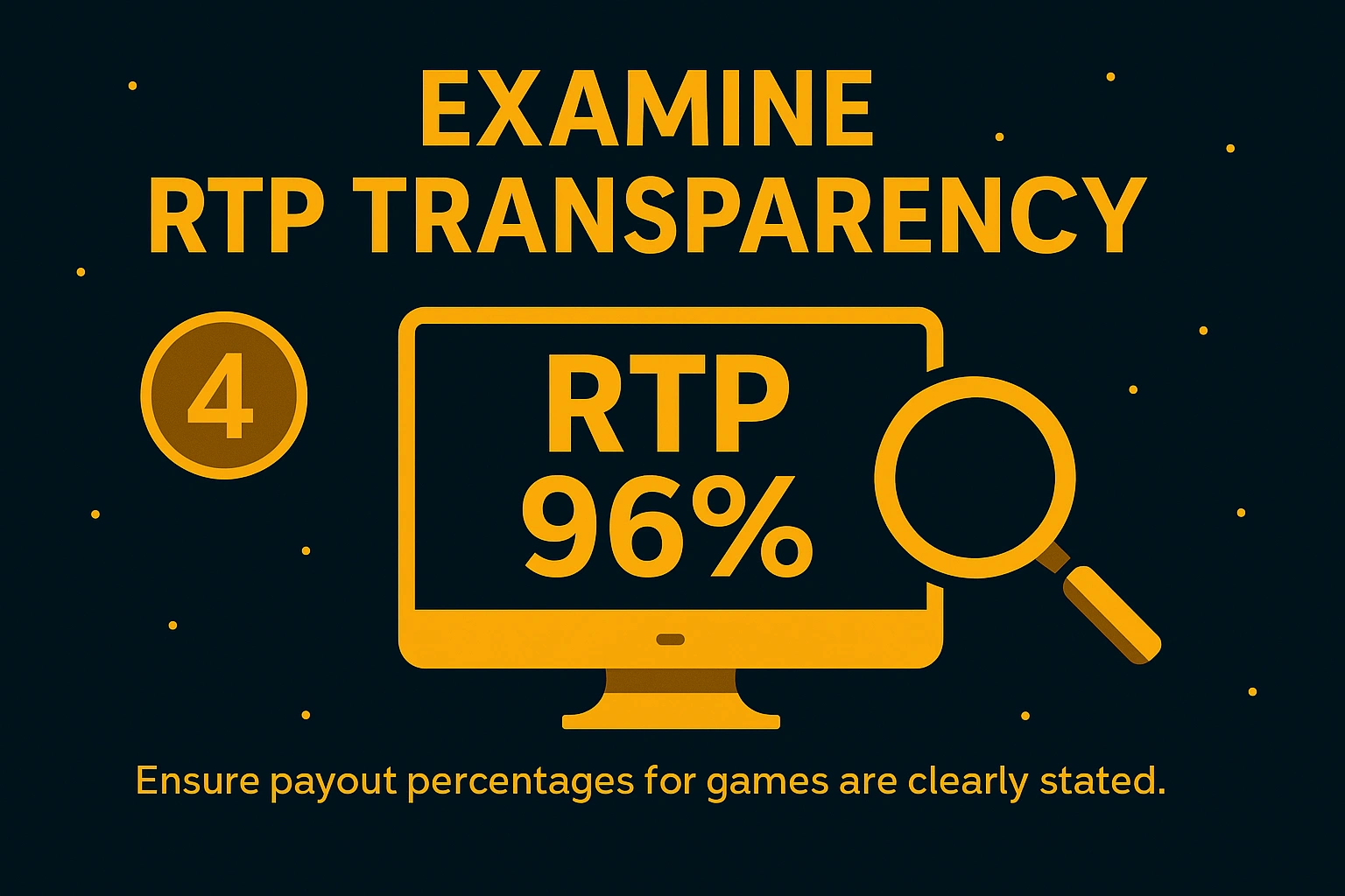 RTP percentage and payout chart visual signifying RTP transparency.