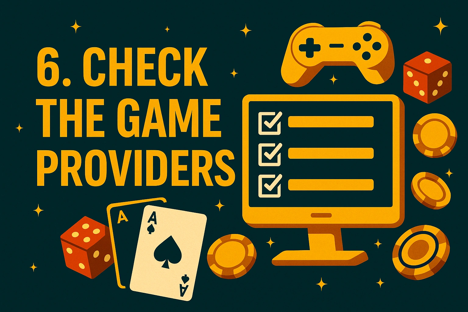 Game provider logos and icons illustrating certified software studios.